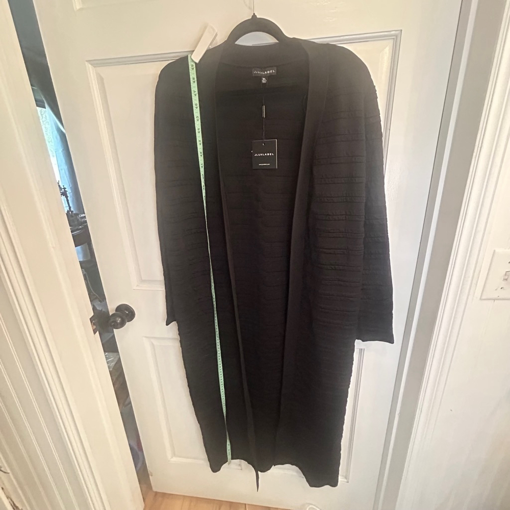 Women's JLUXLABEL long Cardigan Black XL